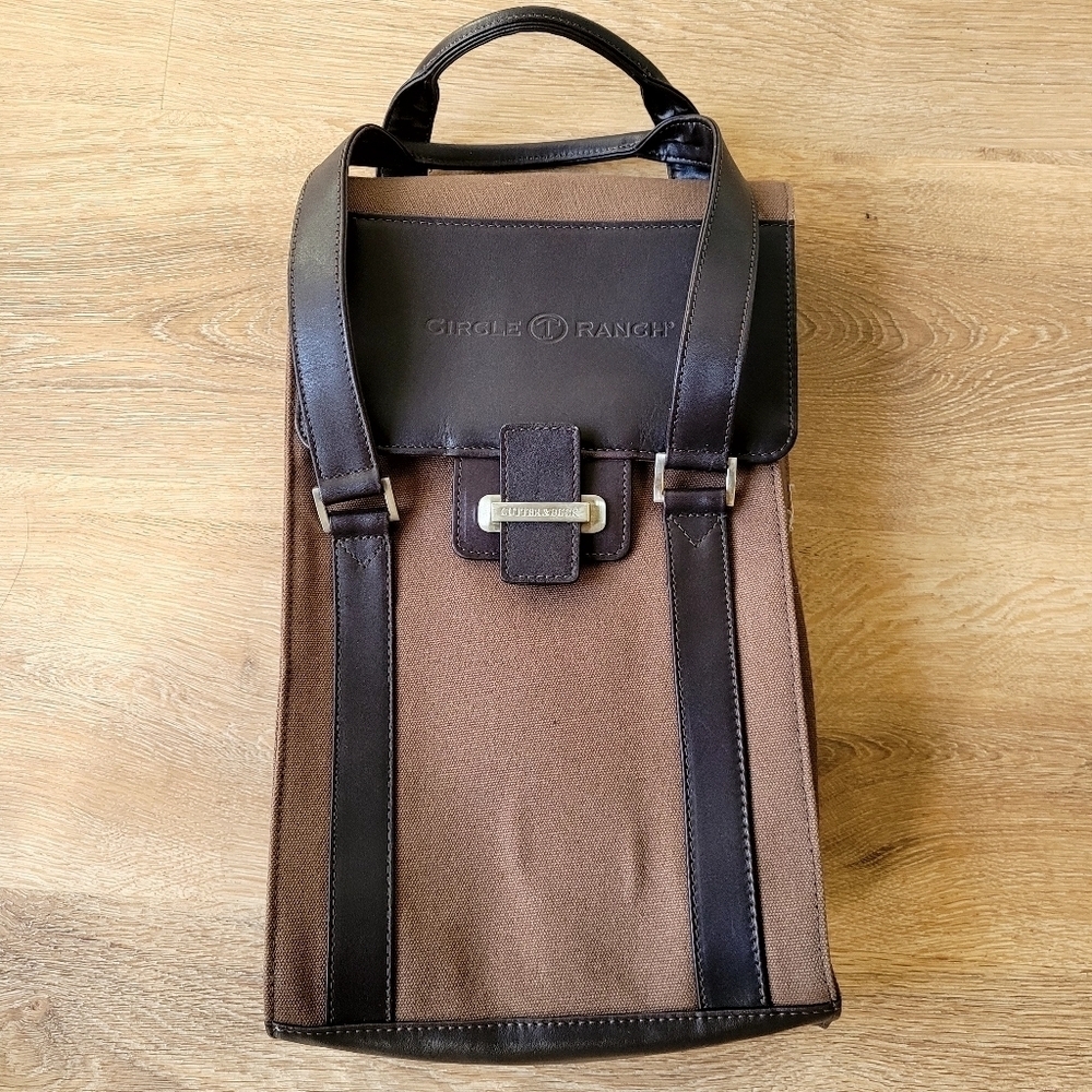 Cutter & Buck American Classic Genuine leather Wine Valet Brown 2 Bottles
